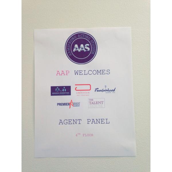 ArmstrongActing's tweet photo. We are excited to be hosting a full house tonight for our ever popular #AAS Agent Panel! #AAPworkshops #FindYourRep http://t.co/Ou4fLMGCE4