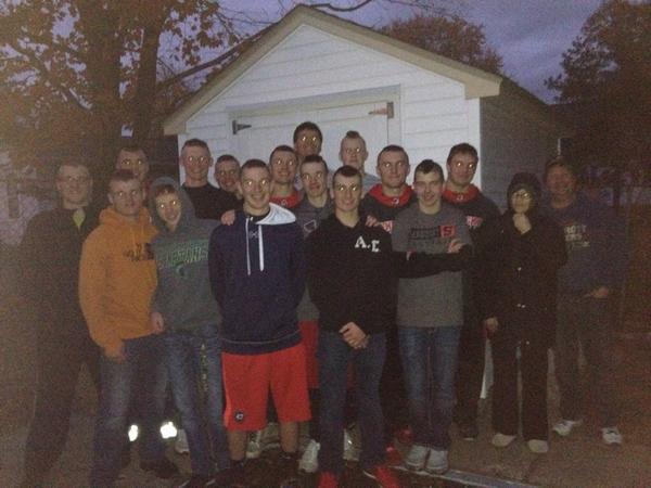 glasecki3's tweet photo. Sandusky Football Team moves shed for Mrs. Hipp after practice tonight. #nosmalljob #nolimttowhattheseguyscando 🏈🌛👼💪 http://t.co/yWjo6oPevV