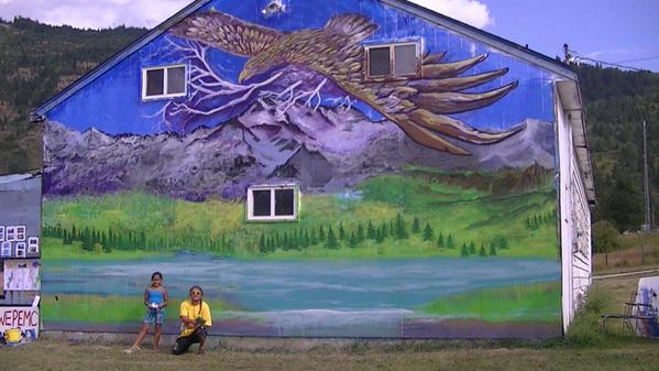 <a href="/muralarts/">Mural Arts</a>  Neskonlith Mural 2014 Adams River Head Waters. Mural along Trans Canada Highway#1.5 km w.of Chase, BC