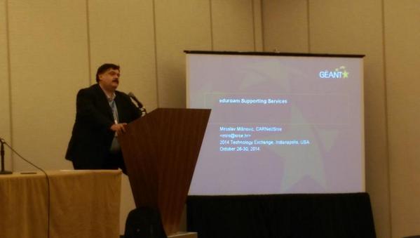 teamktown's tweet image. Miro presenting on #eduroam service infrastructure at #TechEX14 Great to see intl community here!