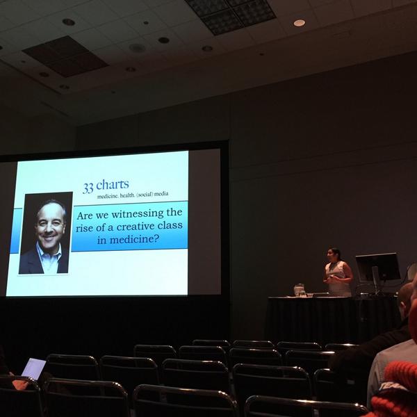 Doctor_V's tweet photo. Whoa. The #ACEP2014 Big Screen - @njoshi8 at her talk on using social media as a legitimate enterprise http://t.co/xrqNbMWdlj via @MDaware