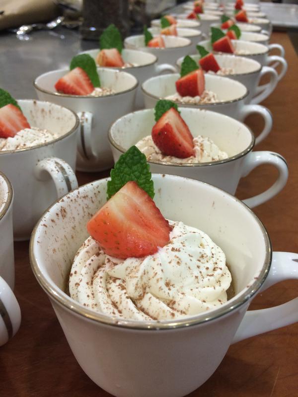 A little coffee custard with whipped cream is a nice finish to a great meal!