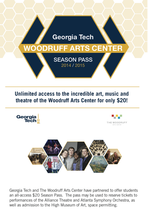 ArtsAtTech's tweet photo. A frightfully good deal for #Gatech students: $20 season pass to the Woodruff Arts Center! http://t.co/s5Smdv7wK6 http://t.co/u7FEMJGrQY
