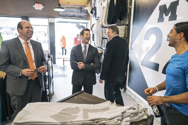 Benishek's tweet photo. Thank you to @aaronschock and @JasonSmithMO for joining me on my TC Main Street Business Tour! http://t.co/qQJGgQtRZ1 http://t.co/JkvKWVBCJm