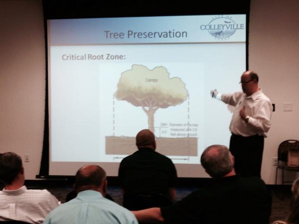 MartyWieder's tweet image. Critical root zone is under tree canopy, as shown. #colleyville #treepreservation #builder/developerroundtable