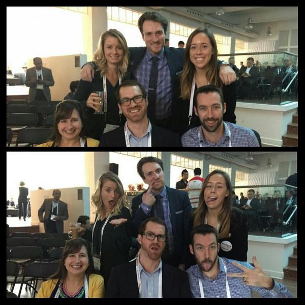 dmzhq's tweet photo. A little DMZ team action from earlier today at #accTO. We're professionals with a lighter side. http://t.co/ReuMkVRtGQ