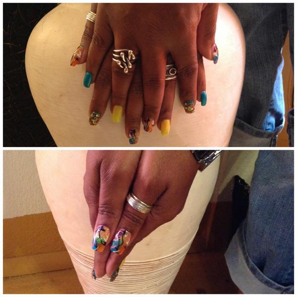 2islands1heaven's tweet photo. I LOVE @EssenceHNS in St.Kitts!
Your nails done Kittitian Style!
#manicure #pedicure #sexy #colorful #acrylic #nail http://t.co/eh8sDXOZEG
