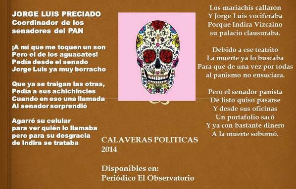 Observaonline's tweet image. #Conservando #tradiciones Les dejamos una calaca de  @JL_Preciado_ El 1 de Nov. Espéralas completas