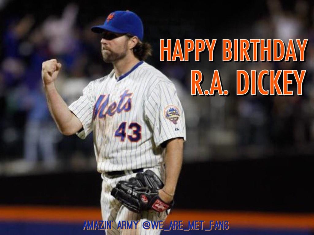 Happy Birthday to former Met R.A. Dickey! R.A. turns 40 today. 