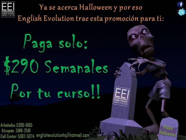 EnglishEvo_Inst's tweet image. #promohalloween #Halloween #englishevolution #atizapan #arboledas #satelite