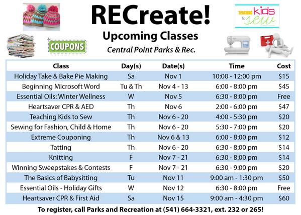 Upcoming Classes - #Learn something new or brush up on an old skill!