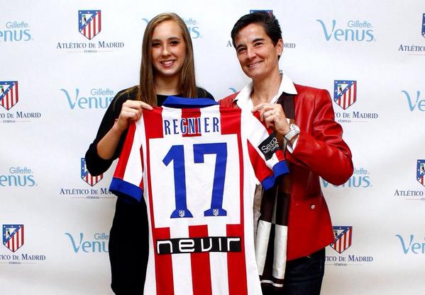 TeamRegnier11's tweet photo. @FutbolistasExt Hoy fue la presentación  de @NicoleRegnier11 en el @AtletiFeminas #NicoleAlAtleti http://t.co/u8bkFxEyIj