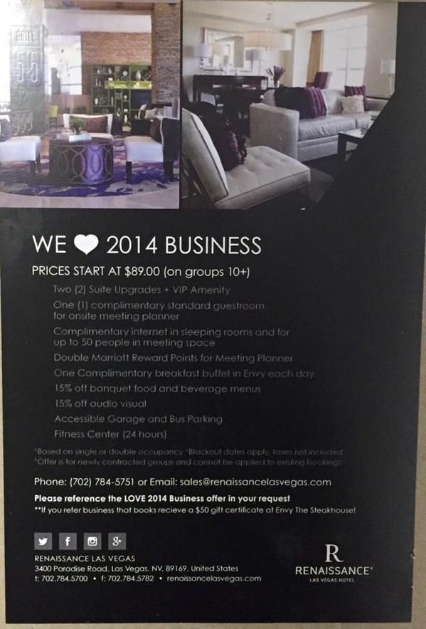 UNLV_Runner's tweet photo. @RenaissanceLV #love2014 http://t.co/0Q9sJlYYWI
