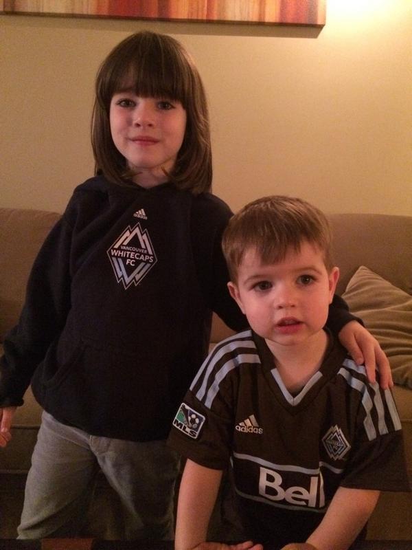 Kids pumped for the big game! Go <a href="/WhitecapsFC/">Vancouver Whitecaps FC</a>!!