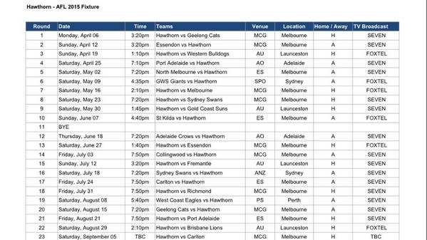 henricky79's tweet photo. Hate how the AFL Fixture is presented so created my own @ProudPassionate  @HawthornFC #easy2read #always http://t.co/oqfbbRCY5g