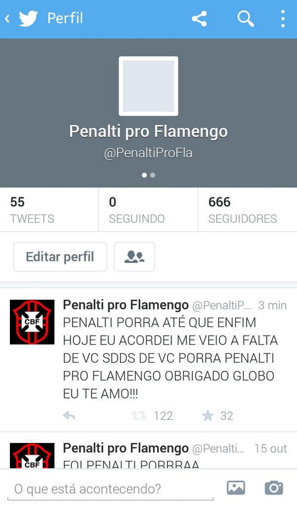 PenaltiProFla's tweet photo. 666 SEGUIDORES + PENALTI PRO FLAMENGO. COINCIDÊNCIA? ACHO QUE NÃO http://t.co/iMH1yN27vp