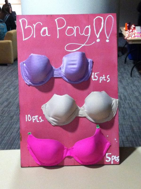 HURelay's tweet photo. Come play Bra Pong while you wait for your Haunted Hallway tour!! http://t.co/KRGc8jCXRL
