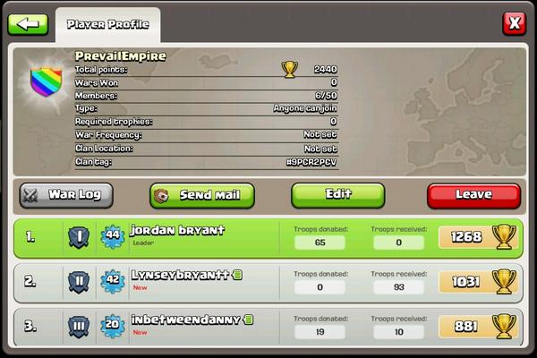 JBCoC's tweet photo. Just made my clan feel free to join guys http://t.co/fTo70bEAHt