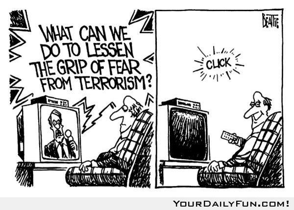 YourAnonNews's tweet photo. What can we do to lessen the grip of fear from #terrorism? http://t.co/sth5my1A0o via @nagoul1