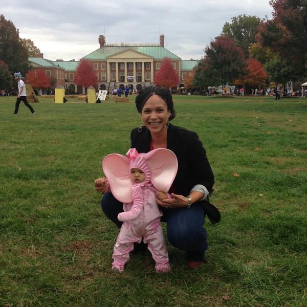 MHarrisPerry's tweet photo. I had such a great time with #BabyNerd at @WakeForest1834 #projectpumpkin today. http://t.co/0DIX5gwU0a