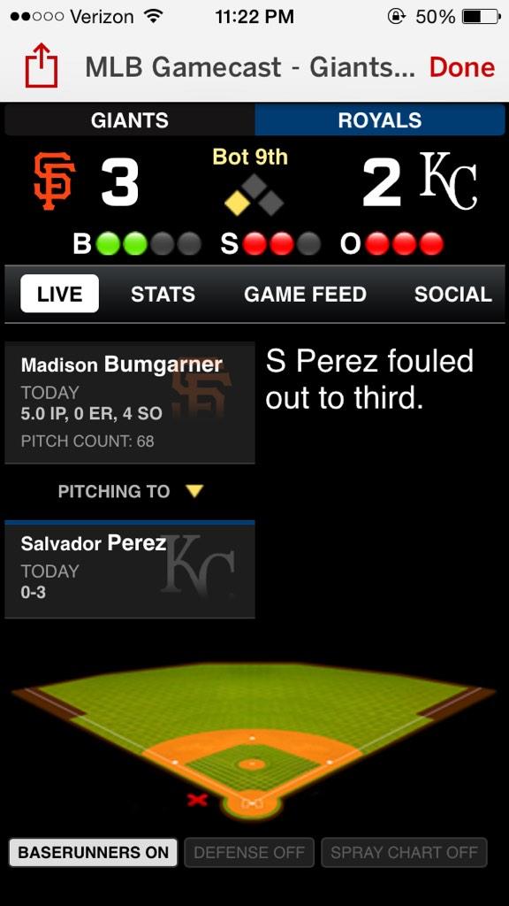 literallynodick's tweet photo. Bumgarner can't be beaten. http://t.co/JZ00kR8Zny