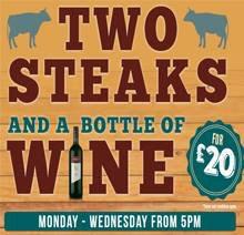 #novemberoffer #NovemberWish #twosteaks #wine #twentyquid 👍