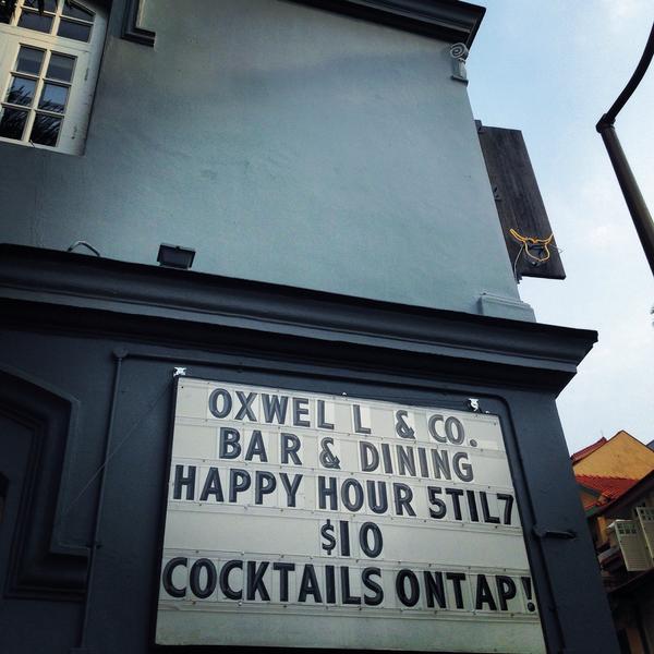 <a href="/OxwellCo/">Oxwell & Co.</a>: Come join us for happy hour! #cocktailsontap #happy #oxwell