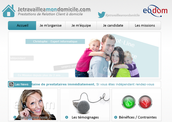 YoFAUDRY's tweet photo. News #Eodom @Homeshoring >  http://t.co/8GPXg3MzNl site spécialisé pour la #relationclient et le #travailadomicile http://t.co/B4VVaFDu5U