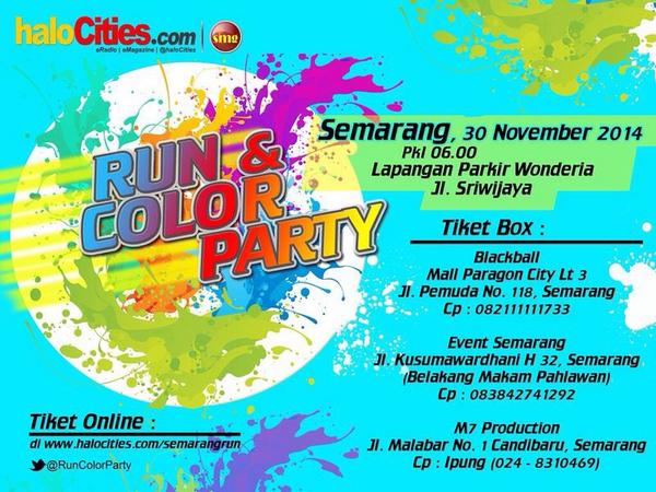CityHype_SMG's tweet photo. Cek twit @RunColorParty buat ngeliat keseruan #SBYRunColorParty kmrn Minggu. Semarang sdh siap #SMGRunColorParty ??http://t.co/mHXBsaJqw0