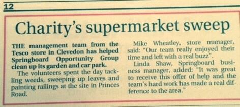 A nice piece in the local paper about our colleagues supporting a great local charity, Springboard Opportunity group.
