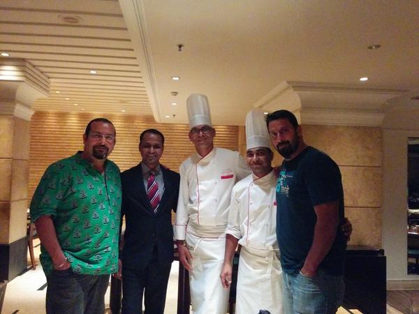 Chef M.V Naidu &amp; Saroj with the coolest foodies @rockyandmayur @ Okra. Fab evening <a href="/Mandakini_Malla/">Mandakini Malla</a> <a href="/ndtvgoodtimes/">NDTV GOOD TIMES</a>