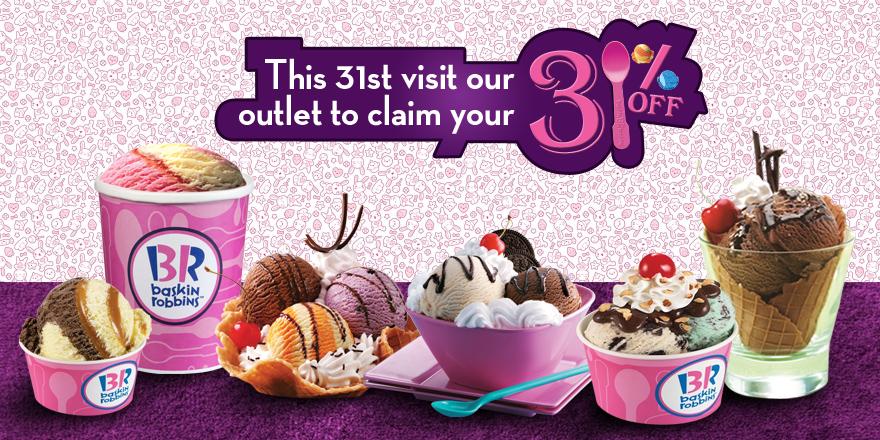 📢 BASKIN-ROBBINS MOBILE APP MEMBER EXCLUSIVE 📢 For today only, you can  enjoy 31% OFF any handpacked item before 31st March! Login to your…