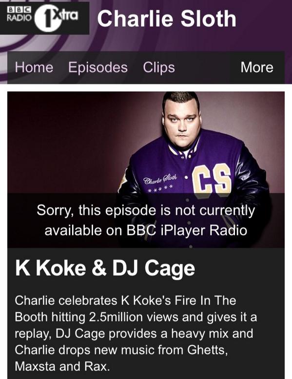 DjCageUk's tweet photo. #TBT Guest Mix On BBC 1Xtra @CharlieSloth Show After @KokeUSG #FITB ๐๐๐ #WeDoesDis http://t.co/mMwVZkNksb