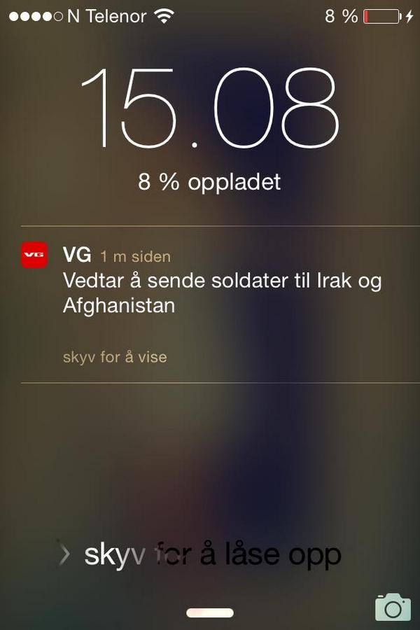 LarsCUTalseth's tweet photo. SISTE - VG sender styrker til Irak og Afghanistan http://t.co/sf8OaRI29A