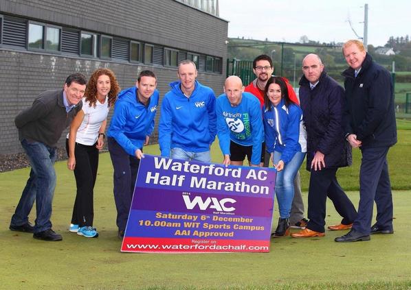 WATERFORDAC's tweet photo. Recent launch of our sixth annual half marathon Saturday 6th December 10am  Wit Sports campus caringnore http://t.co/uIe0DWxui1