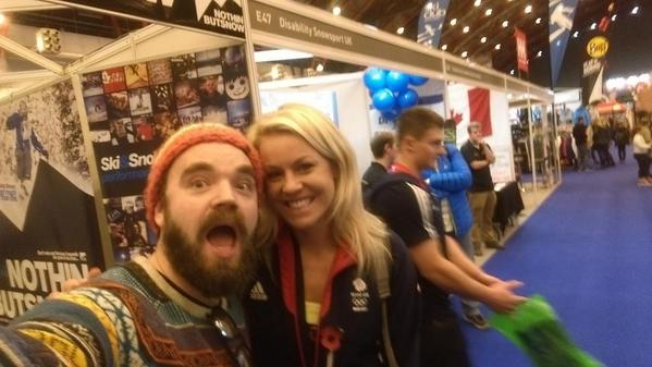 MagicPatMarker's tweet photo. Just hanging out with my mate Chemmy at #LondonSkiShow http://t.co/RpXPSDn2zw