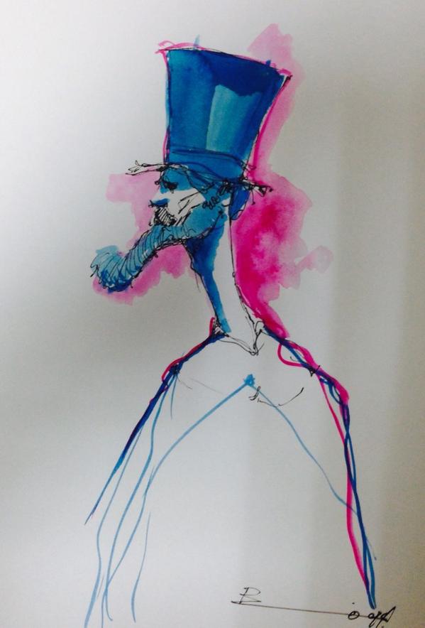 danielhb88's tweet photo. Un poco de color ha este día loco #ilustración  #man #hat #blue  #pintura http://t.co/2GtfkccJi9