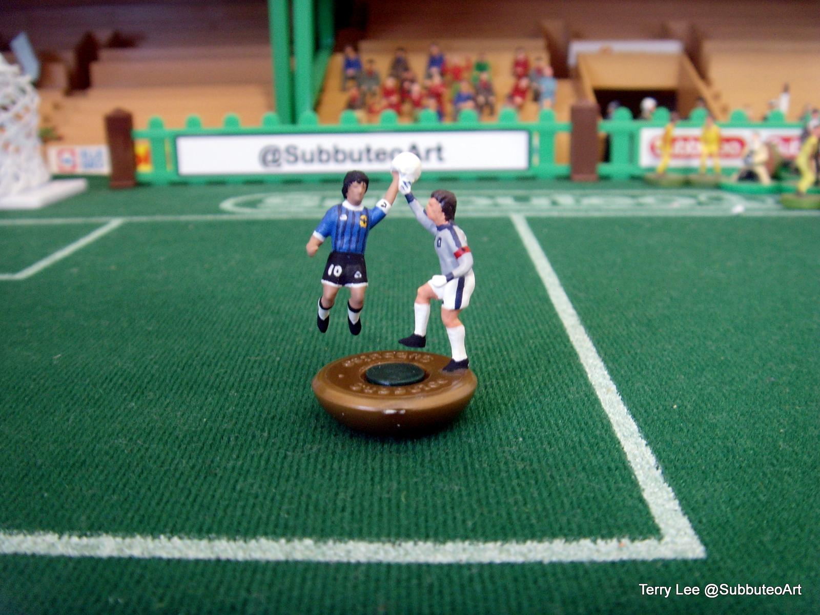 Happy Birthday to Diego Maradona, The iconic Hand of God created in Subbuteo by ,  