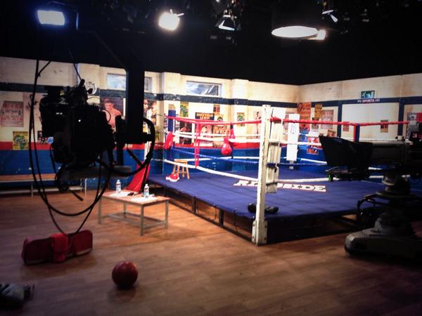 SkySportsBoxing's tweet photo. Calm before the storm! The tension is building ahead of Ringside tonight at 6pm! @TonyBellew &amp; @NathanClev head2head http://t.co/c2jyLJthqT