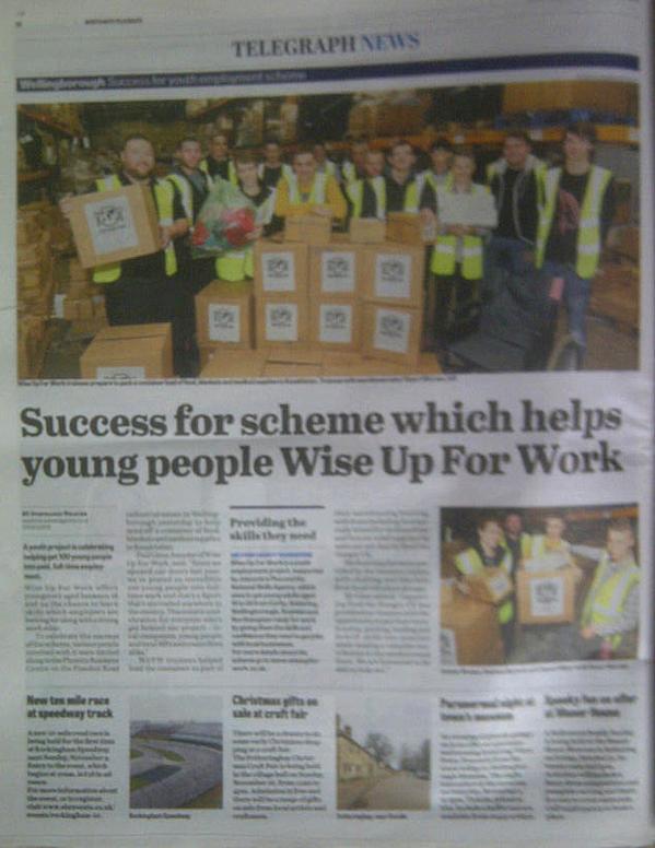 LE16Comms's tweet image. Thanks to @NTelegraph @weaver_steph &amp;amp; @AlisonBagley1 for a fab piece on Wise Up for Work in today's ET! @WUFWcorby