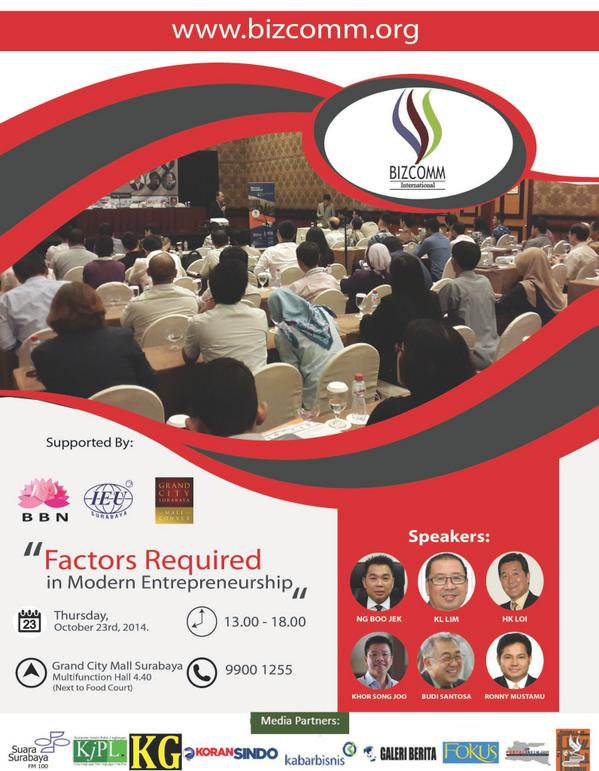 BizCommInt's tweet image. BizComm International October's theme: Factors Required in Modern Entrepreneurship. Thx to BBN, GrandCityMall &amp;amp; IEU.