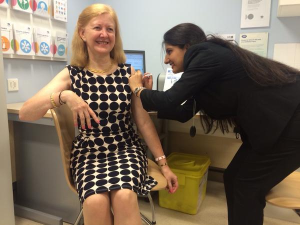 DepMayorLondon's tweet photo. Got my flu vaccine today with NHS London's @CAlexanderNHS. Protect you &amp; your loved ones don’t leave it too late. http://t.co/1OnrDIDrXs