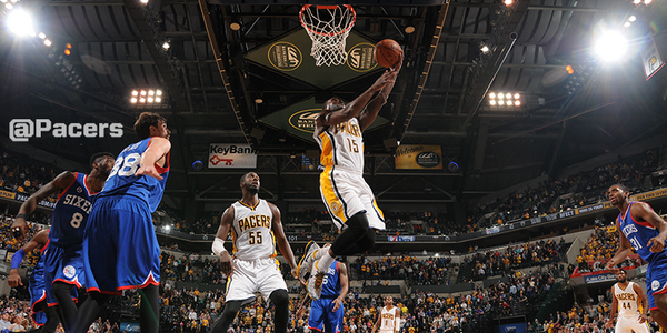Pacers's tweet photo. .@dsloan15 recorded his first career double-double in last night's win over the Sixers. Recap: http://t.co/q8EG8scl4r http://t.co/HbZHKmocM8