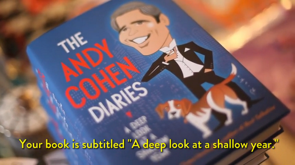 HenryHolt's tweet image. .@TheRealWacha interviews @Andy Cohen! First question: "Why are you so shallow?" aol.it/1wNLkWY