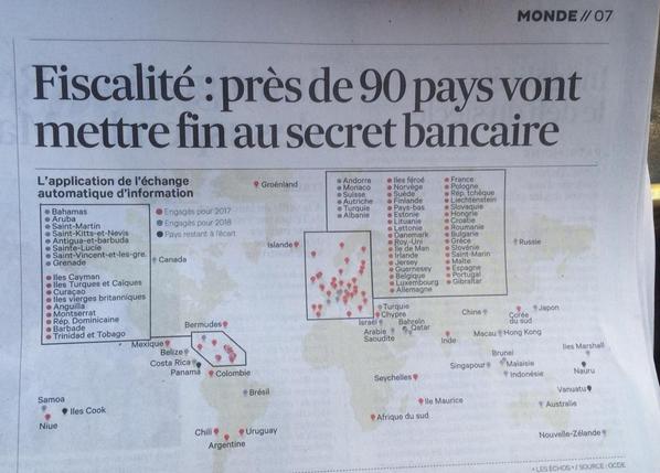 CREOLIA2's tweet image. Fin des paradis fiscaux : échange information effective