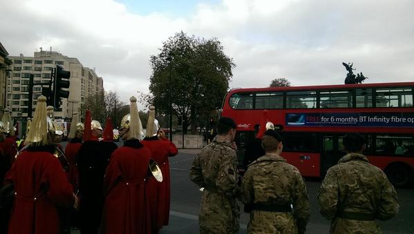 LifeGuardsBand's tweet photo. Always follow the green cross code. On the way to #PoppyAppeal http://t.co/luBAnKpNlp