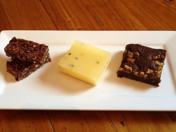 LibertyLovesUK's tweet photo. Introducing new Vegan products!! Raw food slice, lemon curd slice, brownie, @SFMMarkets @DorsetFarmMkts  tasters free http://t.co/zflFRodcH7