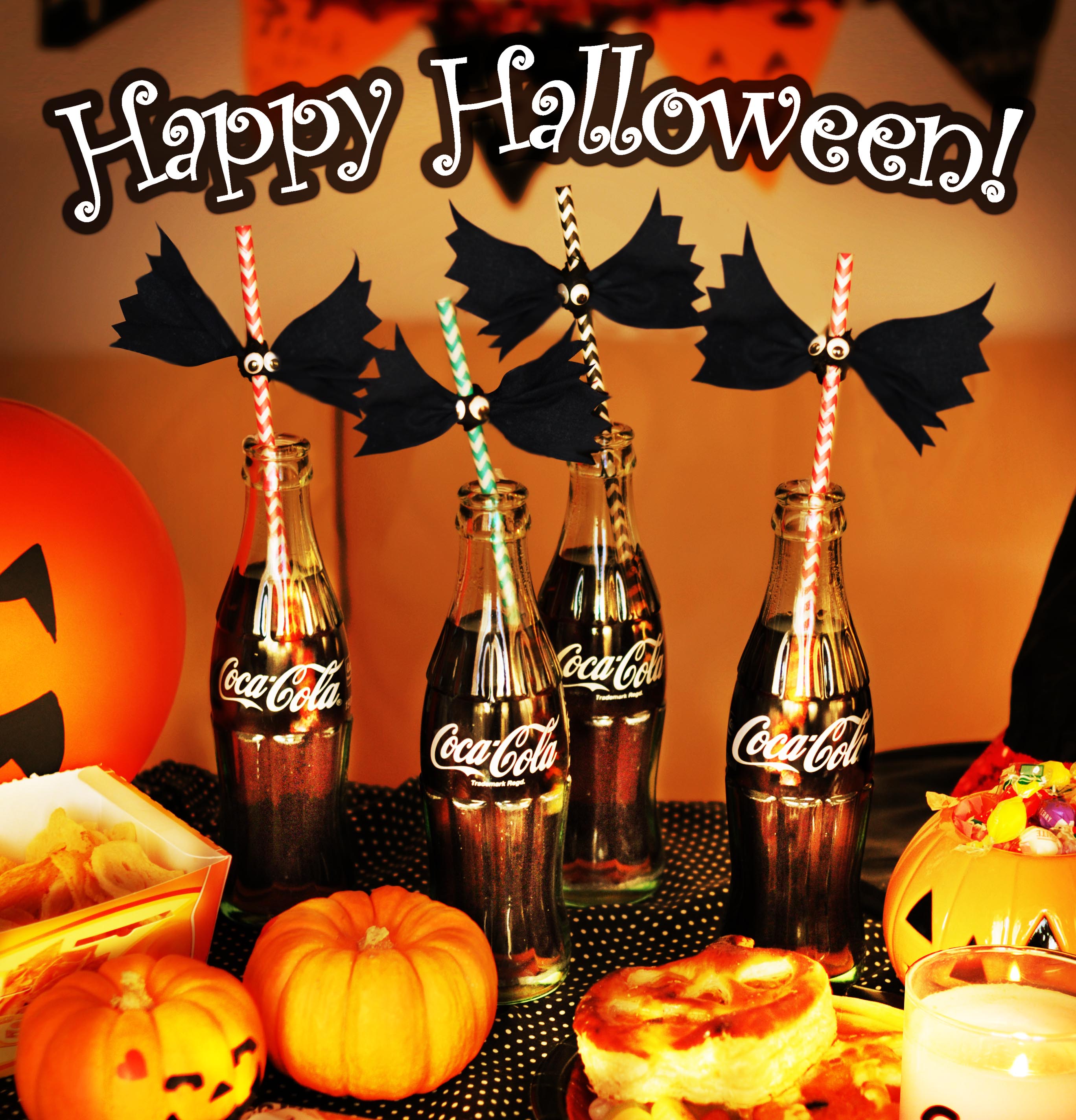 コカ コーラ いよいよ今日は ハロウィーン コカ コーラも かわいいストローで ハロウィーン仕様に 色んなアイデアで 最高のパーティを楽しもう Http T Co Sddbavttuq Twitter