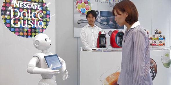 Nestle's tweet photo. The coffee-loving robot who’s got the world talking: http://t.co/KEmSyXArps #Nescafé http://t.co/AZImuErHMT