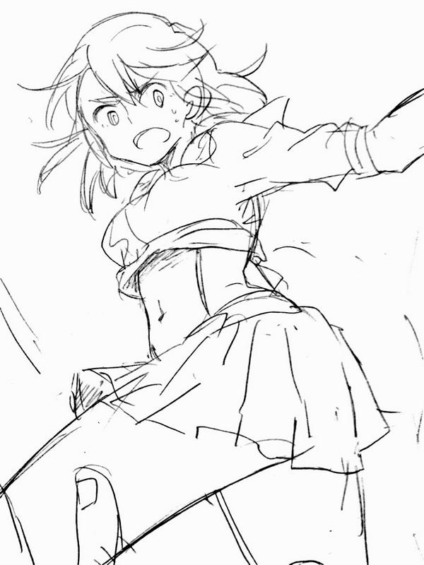 こう、もうちょっと、ぶわあああ!と動きのある絵が描けるようになりたいとおもいいました。人体の勉強すればよいのかな!? 